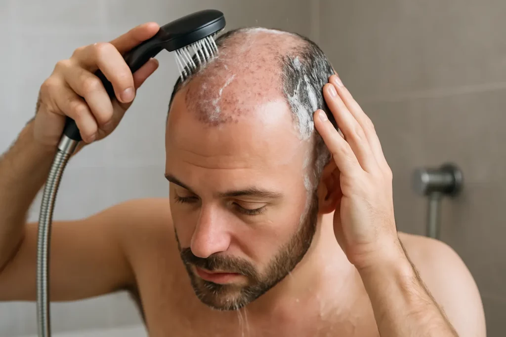 איך לשטוף שיער אחרי השתלה בלי לפגוע בזקיקים