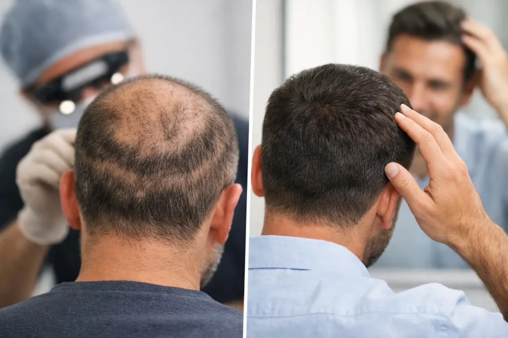 מקרה מבחן: תיקון השתלת שיער כושלת